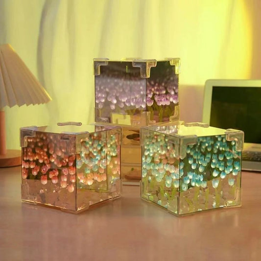 LAMPARA CUBO DE TULIPANES - OFERTA 2X1